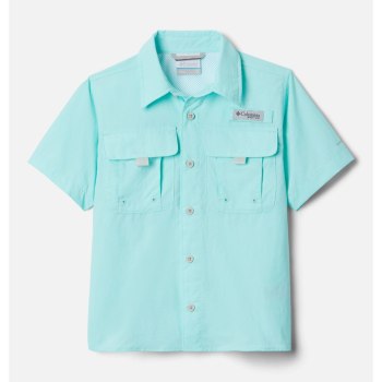 Columbia PFG Bahama Short Sleeve, Camisa Azules Claro Para Niño | 475061-NCH